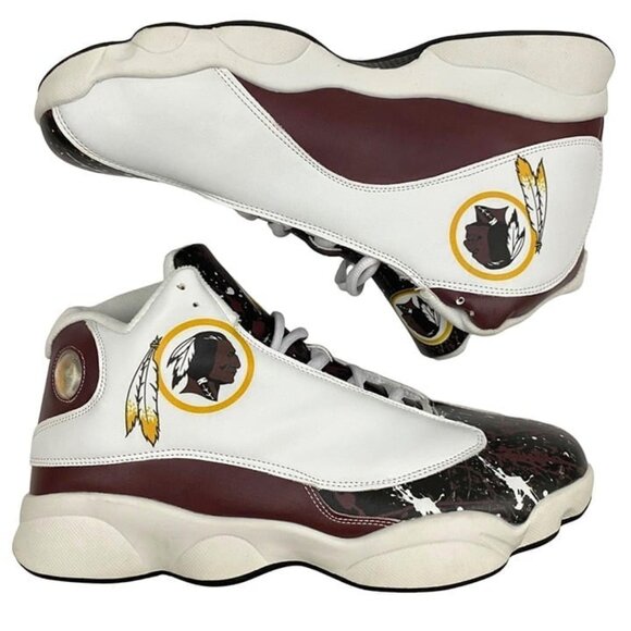 Unbranded Redskins Tribal Feather Native American Sneakers White Mens 46 - Picture 4 of 9